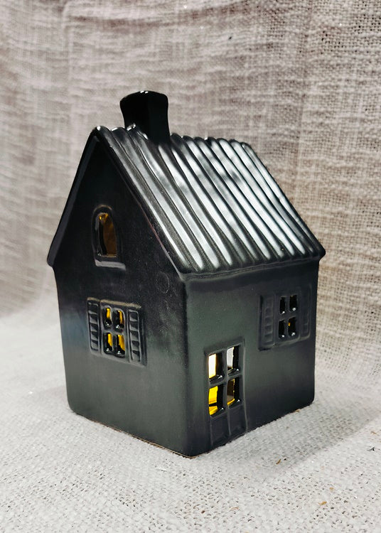 Lampion ceramiczny domek
