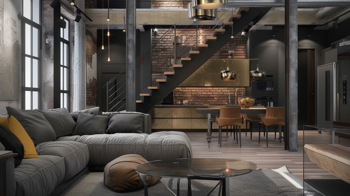 Dekoracje wnętrz w stylu industrialnym