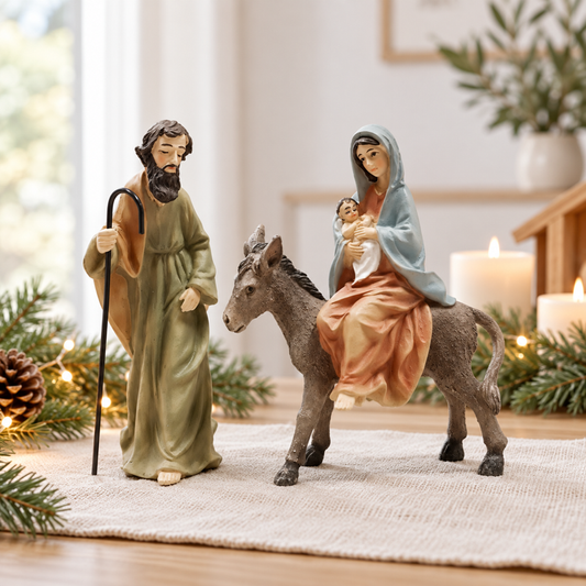 Figurki do szopki bożonarodzeniowej — aranżacja