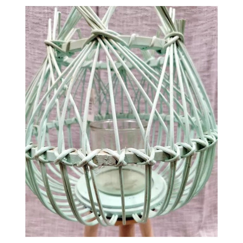 Lampion bambusowy mały Mint Habitat – widok z boku