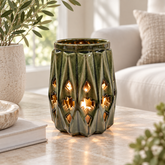 Lampion ceramiczny Olive Enigma — aranżacja