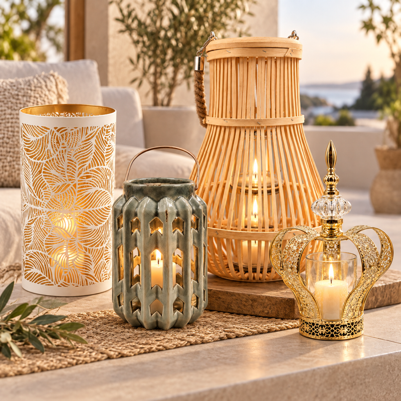 Latarnie i Świeczniki | Akcesoria Dekoracyjne DecoRaton – aranżacja produktów DecoRaton