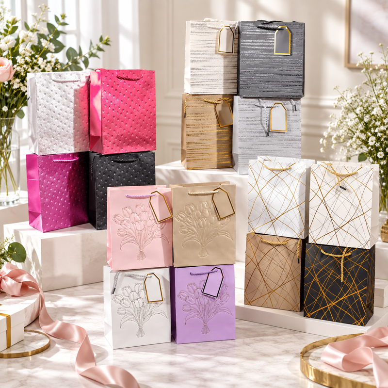 Torebki ozdobne – aranżacja produktów DecoRaton