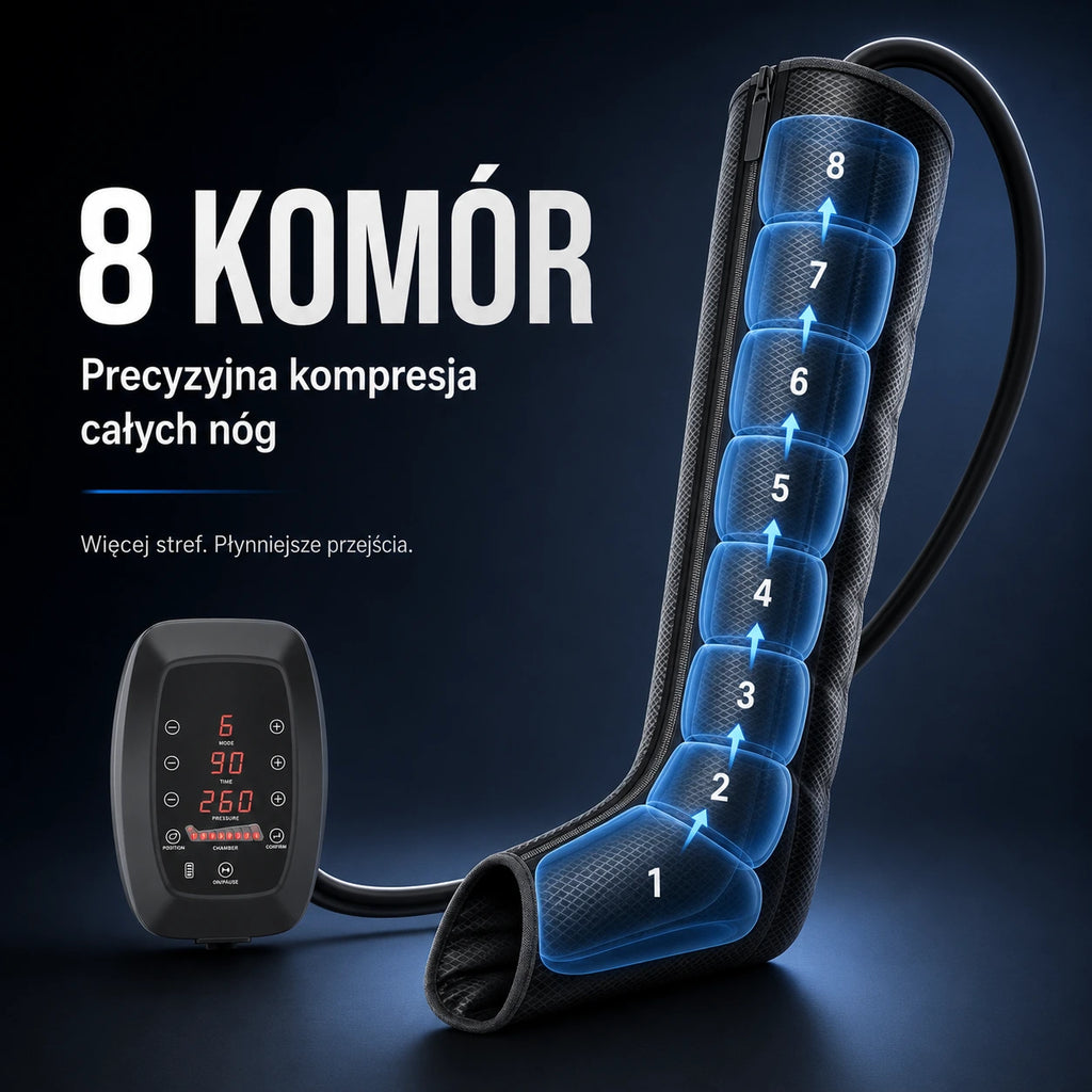 Profesjonalne Buty Kompresyjne do Regeneracji Nóg – 8 komór | Elite 8