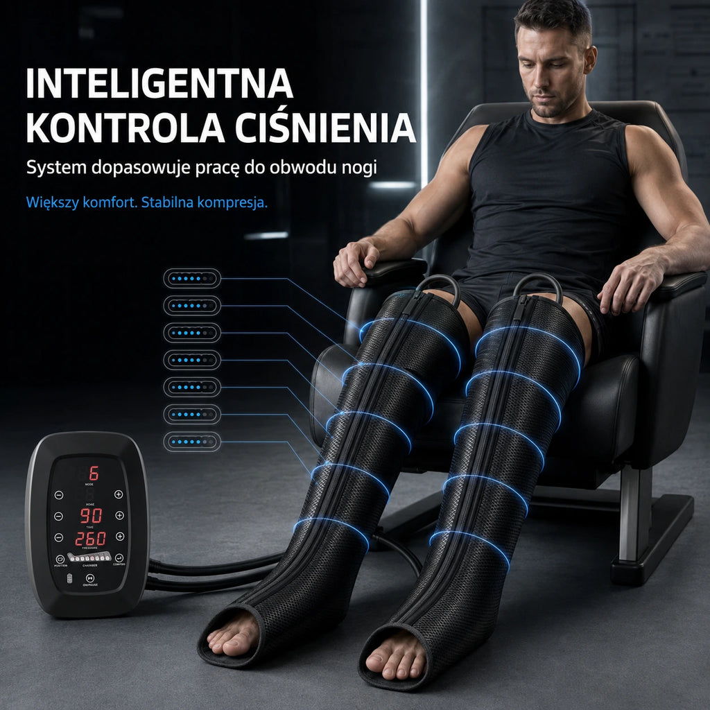 Profesjonalne Buty Kompresyjne do Regeneracji Nóg – 8 komór | Elite 8