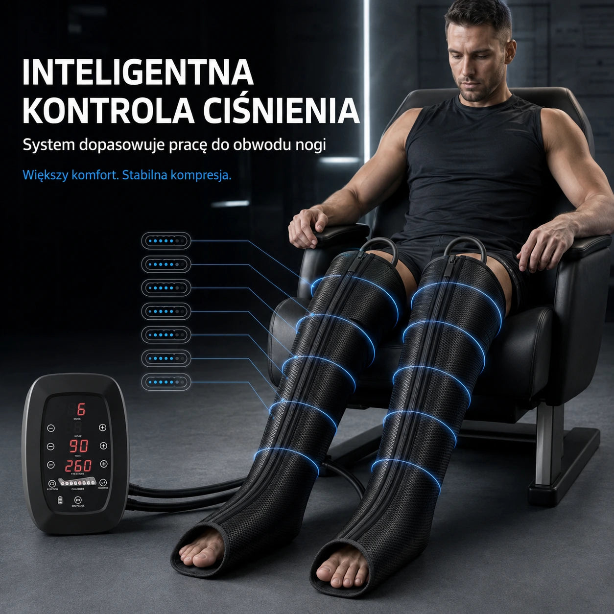 Profesjonalne Buty Kompresyjne do Regeneracji Nóg – 8 komór | Elite 8