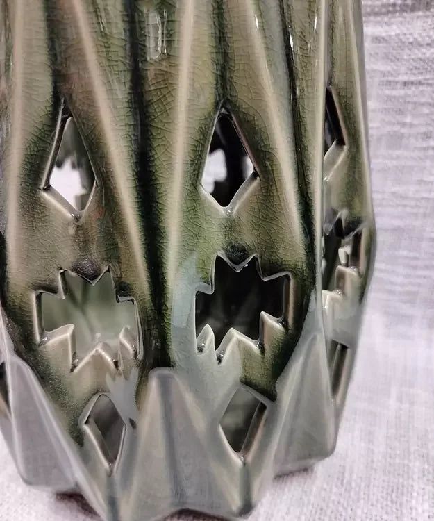 Oliwkowy ceramiczny lampion | Lampiony dekoracyjne | DecoRaton