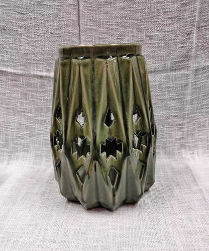 Oliwkowy ceramiczny lampion | Lampiony dekoracyjne | DecoRaton