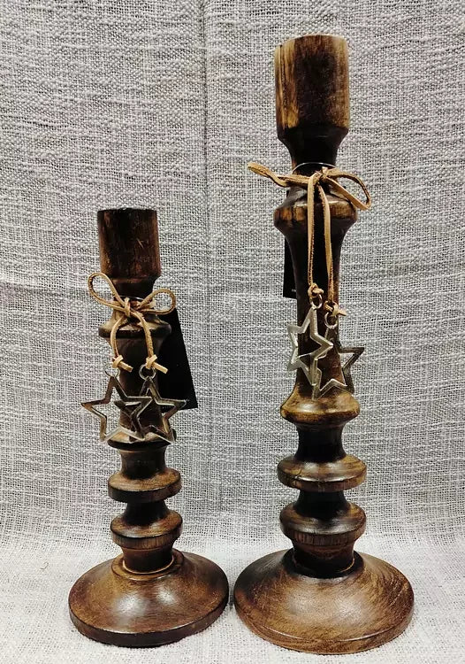 Swiecznik drewniany 31cm