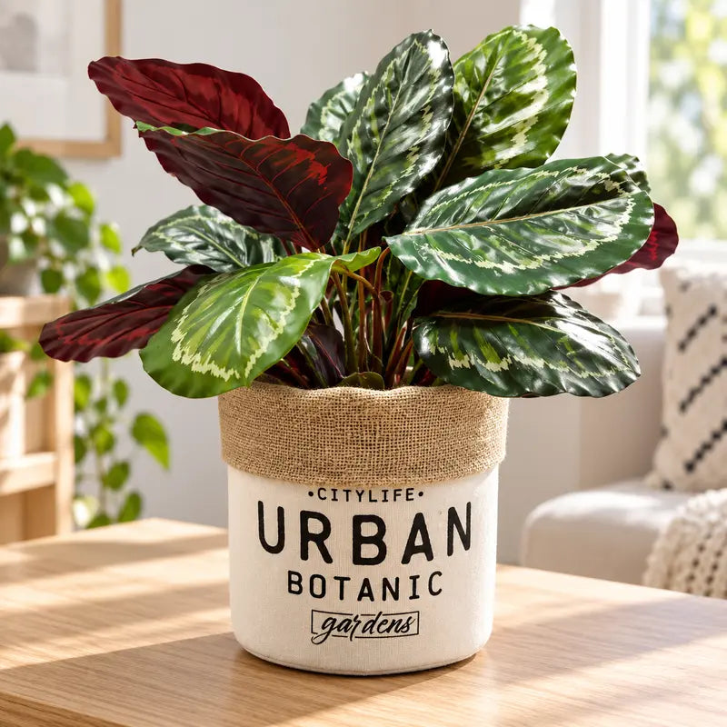 Osłonka z juty CityLife Urban Botanic z rośliną