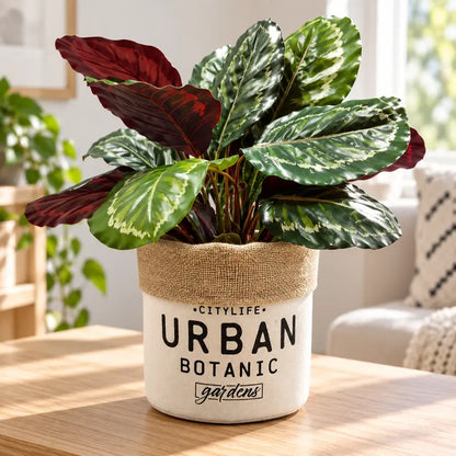 Osłonka z juty CityLife Urban Botanic z rośliną