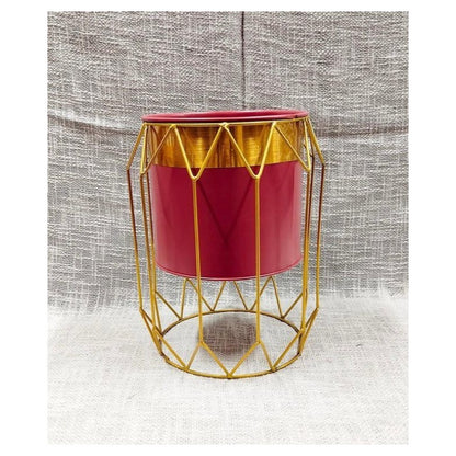 Kwietnik  duży Geometric Elegance - Burgund i Złoto – zdjęcie główne