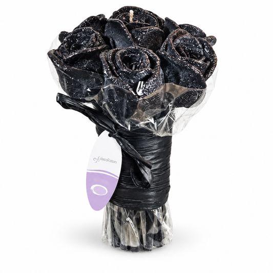 Świeca dekoracyjna Bukiet mały "Black rose" — zdjęcie główne