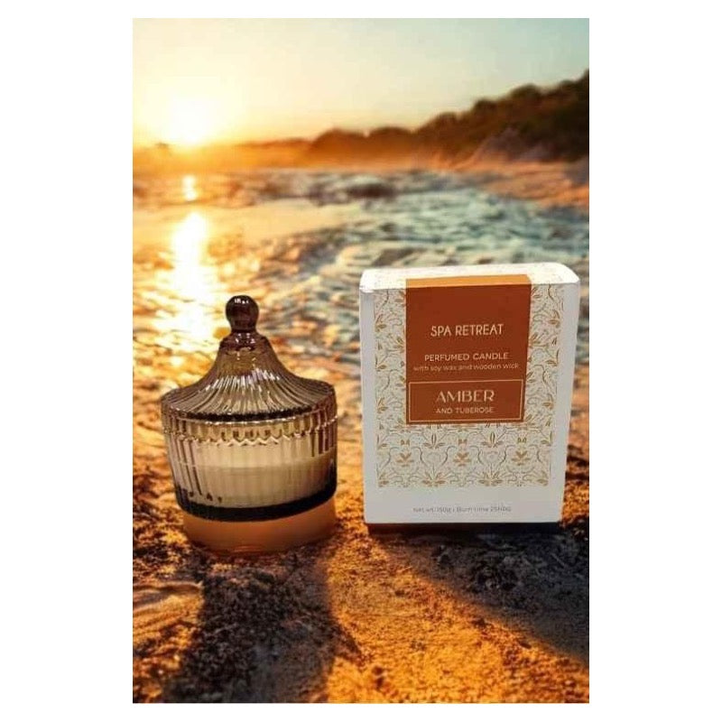 Świeca zapachowa  w szkle o zapachu "Amber and Tuberose" – zdjęcie główne